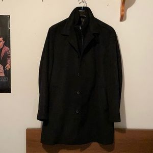 J. Ferrar black pea coat XL
